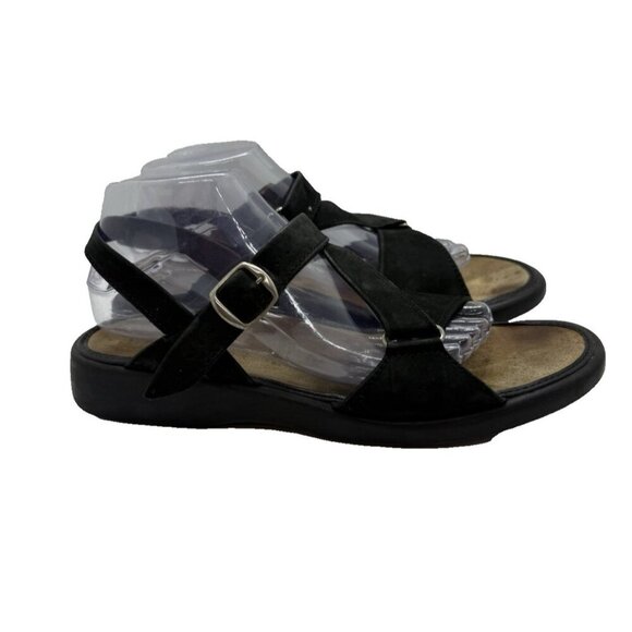 Solidus Luftpoister Natura Leather Sandals Black 8.5G US 10.5/11 Germany Straps - Picture 1 of 9